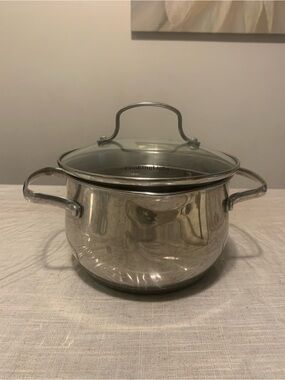 Cooking Light Classic Cooking Pot with Glass Lid - Silver